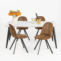 HomyLin 63-Inch Rectangular Dining Table for 4-6 People with Wooden Top and Metal Legs
