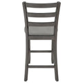5-Piece Wooden Counter Height Dining Set with Cushioned Chairs and Storage Shelves