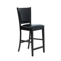 5-Piece Square Counter Height Dining Set in Finley Espresso and Black
