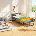 Compact Rollaway Folding Guest Bed with Sturdy Metal Frame and 5-Inch Thick Mattress