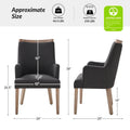 Set of 6 Albert Farmhouse Upholstered Solid Wood Dining Chairs by HULALA HOME