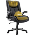Extra-Wide Heavy-Duty High Back Executive Office Chair with Flip-Up Arms and Thick Seat – Supports Up to 400 lbs for Home Office Use