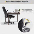 Extra-Wide Heavy-Duty High Back Executive Office Chair with Flip-Up Arms and Thick Seat – Supports Up to 400 lbs for Home Office Use