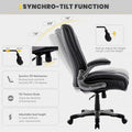 Ergonomic Office Chair with High Back Flip Up Armrests and Rolling Base