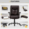 Extra-Wide Heavy-Duty High Back Executive Office Chair with Flip-Up Arms and Thick Seat – Supports Up to 400 lbs for Home Office Use
