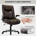 Extra-Wide Heavy-Duty High Back Executive Office Chair with Flip-Up Arms and Thick Seat – Supports Up to 400 lbs for Home Office Use