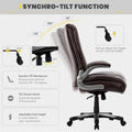 Extra-Wide Heavy-Duty High Back Executive Office Chair with Flip-Up Arms and Thick Seat – Supports Up to 400 lbs for Home Office Use