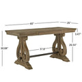 iNSPIRE Q Artisan Gannon 1-Drawer Writing Desk with Wire Brushed Oak Finish