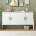 Four-Door Metal Handle Storage Cabinet for Living Room and Bedroom
