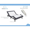 Sleep Zone Huntington 10-Inch Memory Foam Mattress with Z150 Adjustable Base Bundle