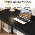 Contemporary Minimalist Computer Desk with 5 Drawer Storage for Study and Writing