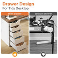 Contemporary Minimalist Computer Desk with 5 Drawer Storage for Study and Writing