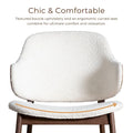 Beck Mid-Century Modern Boucle Wingback Accent Chair in Walnut by Furniture of America