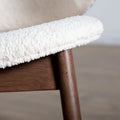 Beck Mid-Century Modern Boucle Wingback Accent Chair in Walnut by Furniture of America