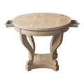 Small Round Dining Table with Curved Legs in Farmhouse Style