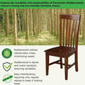 Set of 2 Cosmo Tall Mission Chairs in Solid Wood by International Concepts