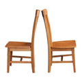 Set of 2 Cosmo Tall Mission Chairs in Solid Wood by International Concepts