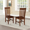 Set of 2 Cosmo Tall Mission Chairs in Solid Wood by International Concepts