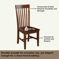 Set of 2 Cosmo Tall Mission Chairs in Solid Wood by International Concepts