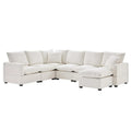 Nestfair Contemporary U-Shaped Modular Sofa Set - 7-Seater Chenille Sectional Couch with 2 Included Pillows