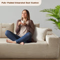 OVIOS Cozy Long Plush Chaise Sofa - No Assembly Needed