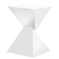 Contemporary Acrylic Accent End Table for Outdoor Use - Dimensions: 18.11"H x 12.6"W x 12.6"L