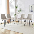 Set of 4 Modern Artificial Leather Dining Chairs for Kitchen