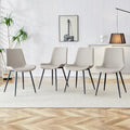 Set of 4 Modern Artificial Leather Dining Chairs for Kitchen