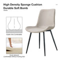 Set of 4 Modern Artificial Leather Dining Chairs for Kitchen
