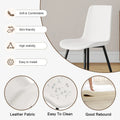 Set of 4 Modern Artificial Leather Dining Chairs for Kitchen