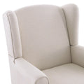 Set of 2 Accent Armchairs with Turned Legs in Blue, Beige, and Grey