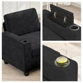 Versatile Chenille Storage Loveseat Sofa