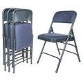 Hampden Furnishings Bernadine Collection Set of 4 Fabric Triple Brace Folding Chairs