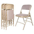 Hampden Furnishings Bernadine Collection Set of 4 Fabric Triple Brace Folding Chairs