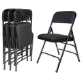 Hampden Furnishings Bernadine Collection Set of 4 Fabric Triple Brace Folding Chairs
