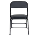 Hampden Furnishings Bernadine Collection Set of 4 Fabric Triple Brace Folding Chairs