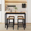 Contemporary 5-Piece Space-Saving Bar Table Set with Table and Stools