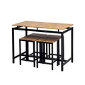 Contemporary 5-Piece Space-Saving Bar Table Set with Table and Stools