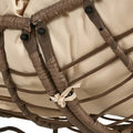Moasis Oversized Outdoor Papasan Rocking Chair with Cushion - Patio Basket Chair