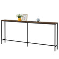 70.9-Inch Console Table with Dual Power Outlets and USB Ports - Slim Entryway and Sofa Table for Living Room