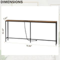 70.9-Inch Console Table with Dual Power Outlets and USB Ports - Slim Entryway and Sofa Table for Living Room