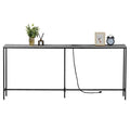 70.9-Inch Console Table with Dual Power Outlets and USB Ports - Slim Entryway and Sofa Table for Living Room