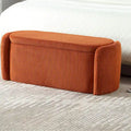 Upholstered Fabric Storage Ottoman for Entryway