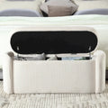 Upholstered Fabric Storage Ottoman for Entryway