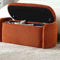 Upholstered Fabric Storage Ottoman for Entryway