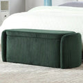 Upholstered Fabric Storage Ottoman for Entryway