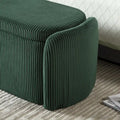 Upholstered Fabric Storage Ottoman for Entryway