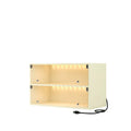 LED-Illuminated Glass Door Shoe Storage Cabinet for Sneakers