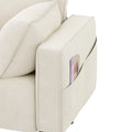Moasis 56-Inch Velvet Tufted Loveseat Sofa with Button-Detail Seat and Convenient Side Storage Pocket