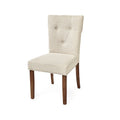 Set of 2 Chastin Farmhouse Upholstered Dining Chairs in Rubberwood by Christopher Knight Home